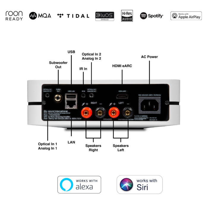 Bluesound Powernode Streaming Amplifier - Automated Entertainment Inc.