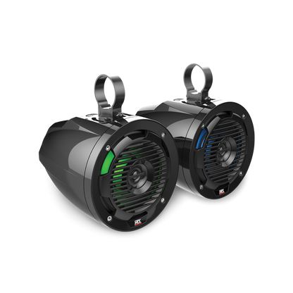 MTX Mud Series MUD65PL 6.5" 50W RMS 4Ω Cage Mount Coaxial Speakers with RGB LED (Pair)