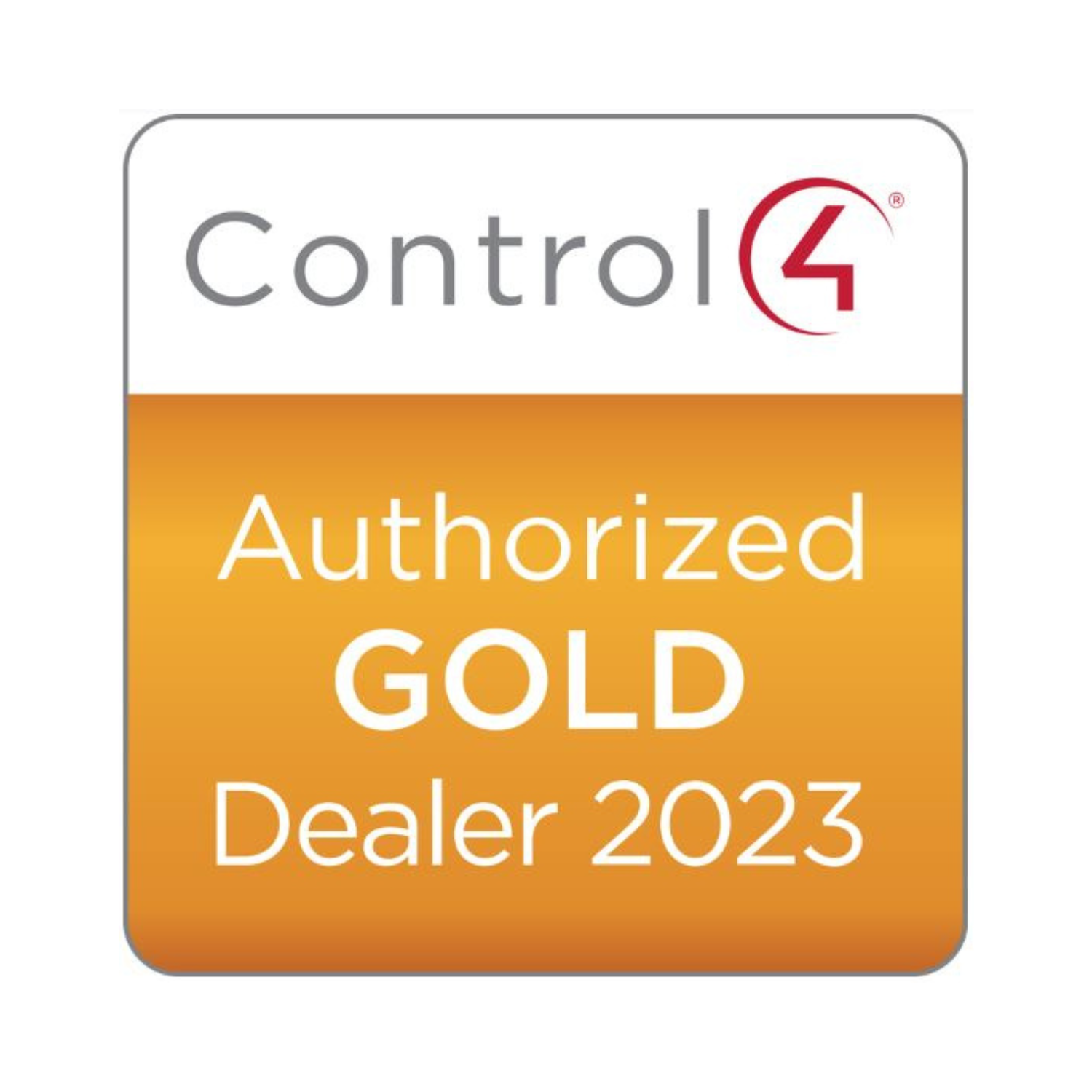 Control4 Gold Dealer Badge for 2023