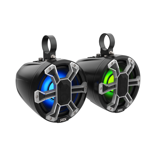 MTX Mud Series PS65C-BP 6.5” 4Ω 85-Watt RMS IP67 Rated Customizable Speaker Pod with RGB Lighting  (Pair)