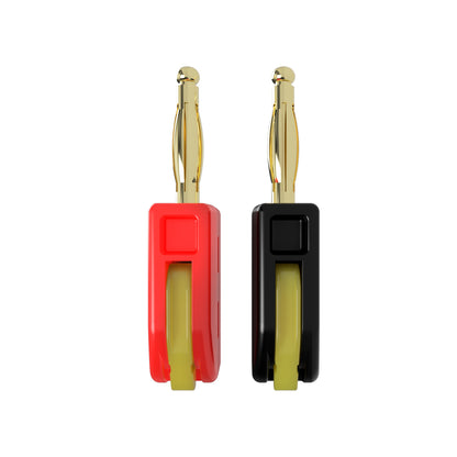 Speaker Snap Banana Plugs Toolless, Red & Black 50 Pair / 100 Pieces