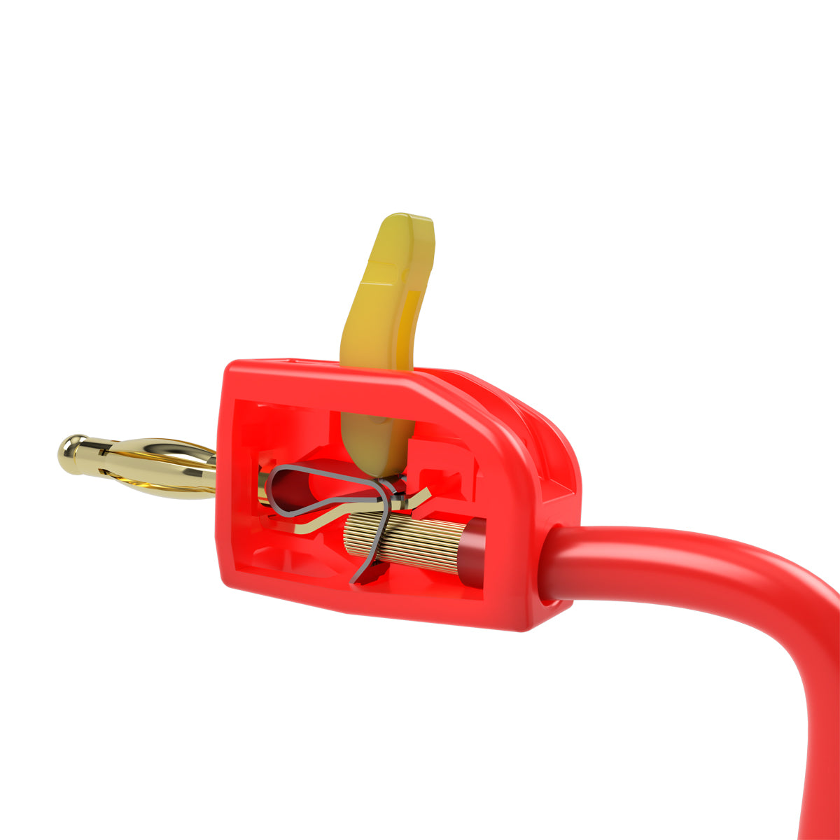 Speaker Snap Banana Plugs Toolless, Red & Black 50 Pair / 100 Pieces