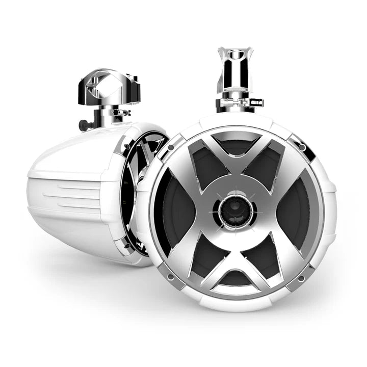 EXILE XM9 White 9" HLCD Wakeboard Marine Tower Speakers (Pair)